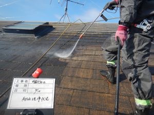 【いわき市】屋根の高圧水洗浄（工藤）